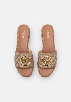 MICHAEL Michael Kors Damen SADLER WEDGE - Pantolette Flach - Luggage -Michael Kors Verkäufe 002ed9a67d594dbebb6f30e56d1d06d6