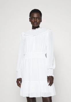 MICHAEL Michael Kors Damen SWISS DOT SMOCKED DRESS - Freizeitkleid - White