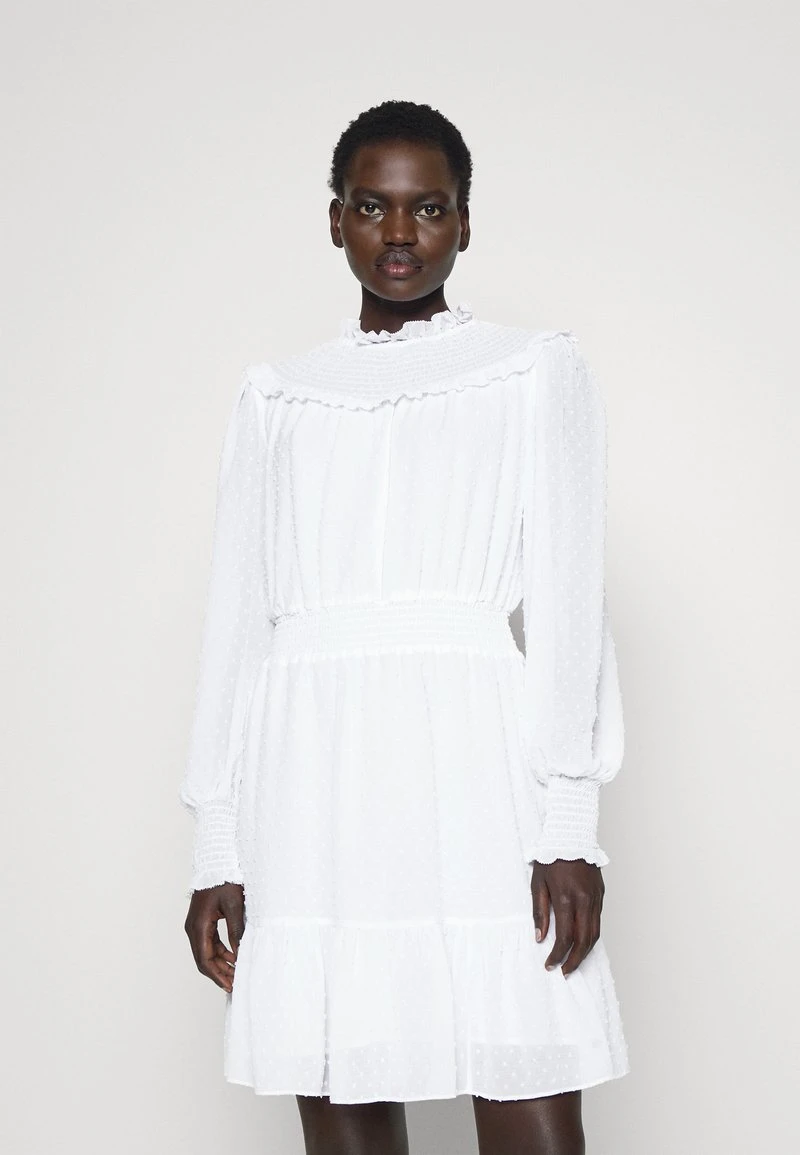 MICHAEL Michael Kors Damen SWISS DOT SMOCKED DRESS - Freizeitkleid - White 3 MICHAEL Michael Kors Damen SWISS DOT SMOCKED DRESS - Freizeitkleid - White