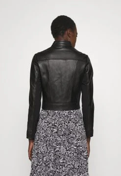 MICHAEL Michael Kors Damen PONTI COMBO - Lederjacke - Black -Michael Kors Verkäufe 02d5c1fe97664a149293e56384e3d286