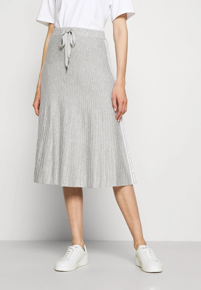 MICHAEL Michael Kors Damen LOGO TAPE MIDI SKIRT - A-Linien-Rock - Pearl Heather 3 MICHAEL Michael Kors Damen LOGO TAPE MIDI SKIRT - A-Linien-Rock - Pearl Heather