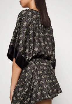 MICHAEL Michael Kors Damen MONOGRAM BELTED COVER UP - Strandaccessoire - Black -Michael Kors Verkäufe 082c7fa9b75a4afb8d597e49c7fd78a9