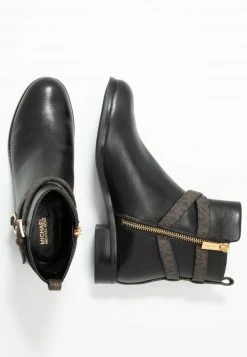 MICHAEL Michael Kors Damen PRESTON FLAT BOOTIE - Stiefelette - Black/brown -Michael Kors Verkäufe 0a45ead0fabd4a9697831336cf95de76