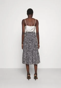 MICHAEL Michael Kors Damen HIPPIE MIDI SKIRT - A-Linien-Rock - Black/white -Michael Kors Verkäufe 0bb17b3340da40208d83ebc5d1b0fb16