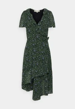 MICHAEL Michael Kors Damen MIDI WRAP - Cocktailkleid/festliches Kleid - Black