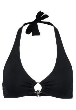 MICHAEL Michael Kors Damen ICONIC SOLIDS HALTER - Bikini-Top - Black -Michael Kors Verkäufe 0e9cea6219ef4b8c975fa4c6a6738fad