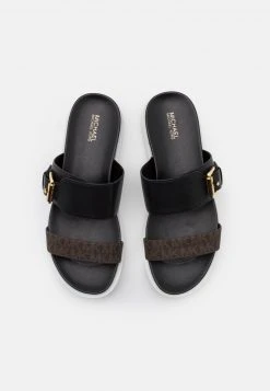 MICHAEL Michael Kors Damen BO SLIDE - Pantolette Flach - Black -Michael Kors Verkäufe 17dfd9346b7c4054bed0e75b05ce09f3