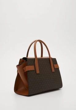 MICHAEL Michael Kors Damen CARMEN FLAP BELTED SATCHEL - Handtasche - Brown/acorn -Michael Kors Verkäufe 24c218696d6f43428dcff818692fe6ae