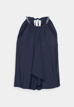 MICHAEL Michael Kors Damen CHAIN HALTER HIGH NECK TANKINI - Bikini-Top - Navy -Michael Kors Verkäufe 24c7054123824b1eb72df5344a0a0e46