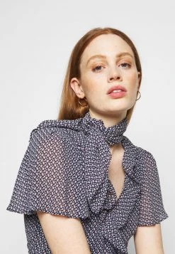 MICHAEL Michael Kors Damen PRINTED MIDI DRESS - Freizeitkleid - Blue -Michael Kors Verkäufe 24c782d0c5cd40d79a4b32d55bbcfe94