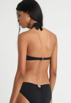 MICHAEL Michael Kors Damen ICONIC SOLIDS HALTER - Bikini-Top - Black -Michael Kors Verkäufe 25e1d2bde6c647b895a7300a73027f98