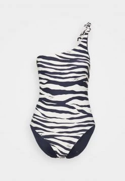 MICHAEL Michael Kors Damen REVERSIBLE ZEBRA ONE SHOULDER ONEPIECE - Badeanzug - Navy -Michael Kors Verkäufe 2a7f78c105ea4177bbbb17df09f901fa