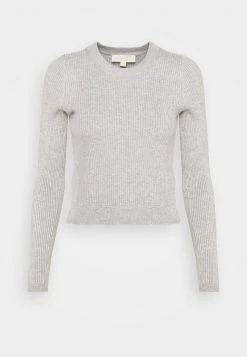MICHAEL Michael Kors Damen TAPE CREW - Strickpullover - Pearl Heather -Michael Kors Verkäufe 2ce3e96e835e48c483fb1eedc477a85a