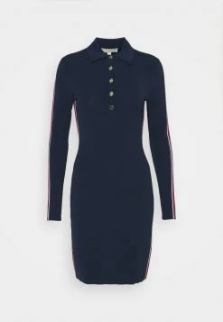 MICHAEL Michael Kors Damen LOGO TAPE SPLIT HEM DRESS - Etuikleid - Midnightblue 14 MICHAEL Michael Kors Damen LOGO TAPE SPLIT HEM DRESS - Etuikleid - Midnightblue -Michael Kors Verkäufe 309d9ed0a95d4d4c984eed48a59dd910