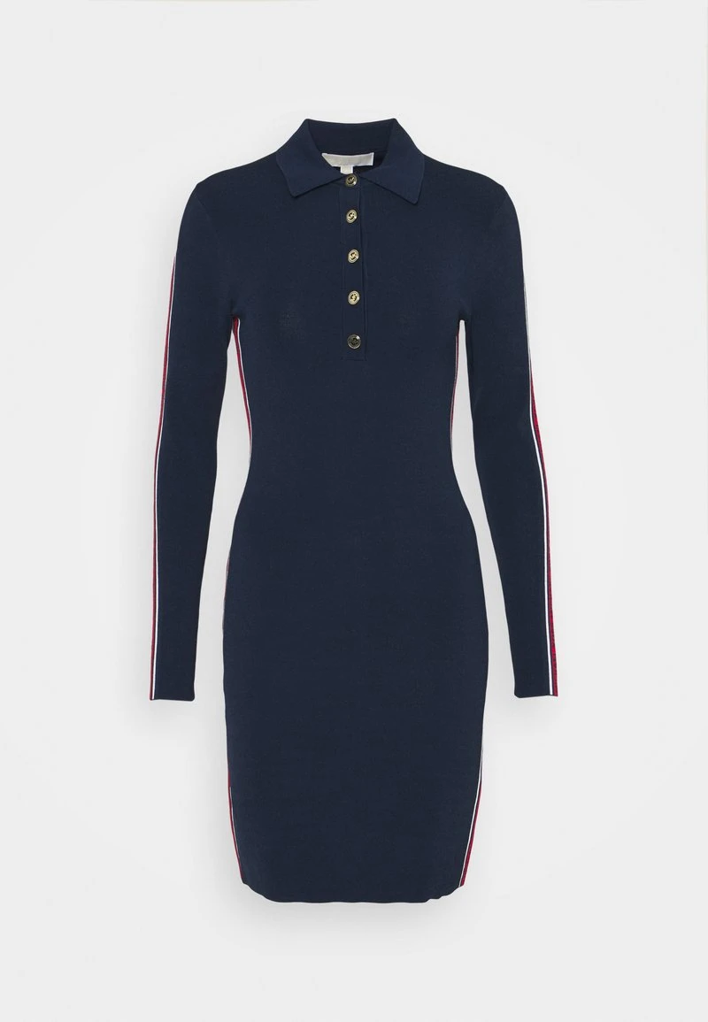 MICHAEL Michael Kors Damen LOGO TAPE SPLIT HEM DRESS - Etuikleid - Midnightblue 8 MICHAEL Michael Kors Damen LOGO TAPE SPLIT HEM DRESS - Etuikleid - Midnightblue – Bild 6