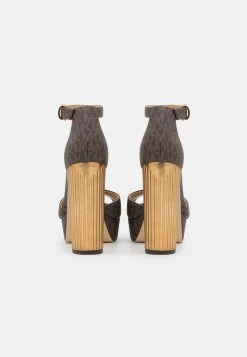 MICHAEL Michael Kors Damen PORTER ANKLE STRAP - High Heel Sandalette - Brown -Michael Kors Verkäufe 317c2a4ac5df49cfa3f4ddd1c64f44df