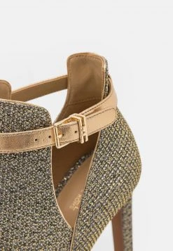 MICHAEL Michael Kors Damen LAWSON OPEN TOE - High Heel Stiefelette - Gold -Michael Kors Verkäufe 332a909a1b8b476181ed084bf00ab5b0