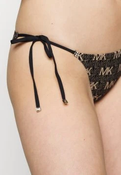 MICHAEL Michael Kors Damen MONOGRAM SIDE TIE BOTTOM - Bikini-Hose - Black -Michael Kors Verkäufe 356ed588ae774c4294ff55791f3a1888