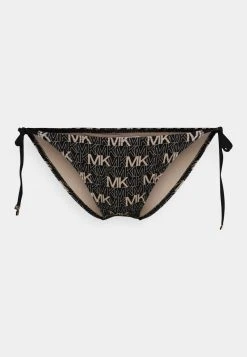 MICHAEL Michael Kors Damen MONOGRAM SIDE TIE BOTTOM - Bikini-Hose - Black -Michael Kors Verkäufe 3801384f5e7f44dd907847702142f078