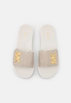 MICHAEL Michael Kors Damen PLATFORM SLIDE - Pantolette Flach - Champagne -Michael Kors Verkäufe 386c13fc0ab44a50837c8157dcb6dcec