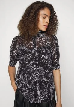 MICHAEL Michael Kors Damen PALM SHORT PUFF - Bluse - White/black -Michael Kors Verkäufe 3a28ef8222f7496d947d8c7aa5387e54