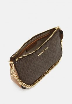 MICHAEL Michael Kors Damen JET SET CHAIN POUCHETTE - Clutch - Brown -Michael Kors Verkäufe 3b6db9d901f74cd187146bb7ebee4bc9