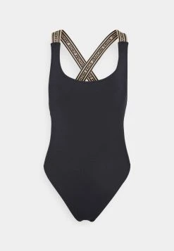 MICHAEL Michael Kors Damen LOGO ELASTIC SCOOP NECK ONEPIECE - Badeanzug - Black -Michael Kors Verkäufe 3ca1f1c9a4ab4b8cb55d79ceae8a47ca