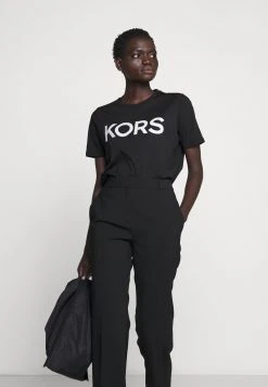 MICHAEL Michael Kors Damen T-Shirt Print - Black/silver -Michael Kors Verkäufe 3cb8143b064c445a87bc22a536d91a0a