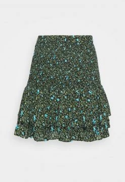 MICHAEL Michael Kors Damen VINE SKIRT - A-Linien-Rock - Black -Michael Kors Verkäufe 3dcff6a7a3a64b0397426fae077d692d