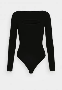 MICHAEL Michael Kors Damen BOAT CUT OUT BODYSUIT - Strickpullover - Black -Michael Kors Verkäufe 44b385a3ae0e484e8cce61562eb9de67
