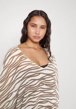 MICHAEL Michael Kors Damen DIAGONAL BELT V NECK CAFTAN - Strandaccessoire - Bone -Michael Kors Verkäufe 4604fcc3153f45cf8a1bf39d6f4d591a