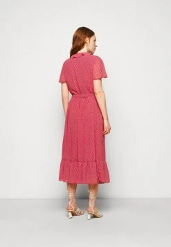 MICHAEL Michael Kors Damen PRINTED MIDI DRESS - Freizeitkleid - Crimson -Michael Kors Verkäufe 4bde2445a9744b29a6ad04c623b4b988