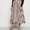 MICHAEL Michael Kors Damen PLEATED SNAKE SKIRT - A-Linien-Rock - Dune -Michael Kors Verkäufe 4bde572873184ec288ecd8df2cd5483d