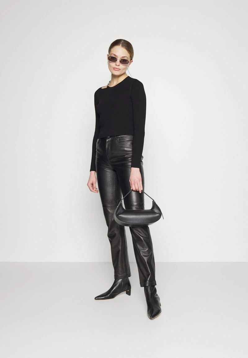 MICHAEL Michael Kors Damen CHAIN CUTOUT FITTED - Strickpullover - Black 4 MICHAEL Michael Kors Damen CHAIN CUTOUT FITTED - Strickpullover - Black – Bild 2