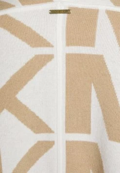 MICHAEL Michael Kors Damen LOGO PONCHO - Cape - White/khaki -Michael Kors Verkäufe 510f77ef849f4710937bec498e347e17