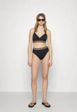 MICHAEL Michael Kors Damen LOGO ELASTIC SPORTY BRALETTE - Bikini-Top - Black -Michael Kors Verkäufe 51a1825b65714c278cc281d498de3ea2