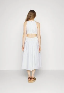 MICHAEL Michael Kors Damen HALTER MIDI DRESS - Freizeitkleid - White -Michael Kors Verkäufe 5370fdc7a04c4b9493456acb762843b1