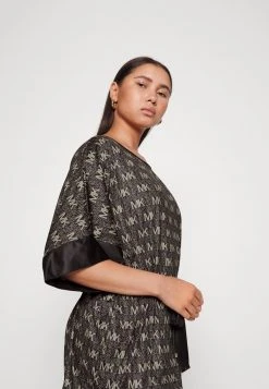 MICHAEL Michael Kors Damen MONOGRAM BELTED COVER UP - Strandaccessoire - Black -Michael Kors Verkäufe 55abf2e161624d719b45150c7ac68c68