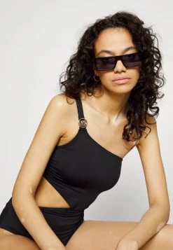 MICHAEL Michael Kors Damen ICONIC SOLIDS CUT OUT ONESHOULDER ONEPIECE - Badeanzug - Black -Michael Kors Verkäufe 5ee9c33231104721b57865cc67351f6c