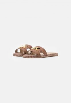 MICHAEL Michael Kors Damen KIPPY SLIDE - Pantolette Flach - Luggage -Michael Kors Verkäufe 5f1b905aeef74a51bd64104b1afc1e54