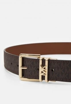 MICHAEL Michael Kors Damen LOGO REVERSIBLE BELT - Gürtel - Brown/chocolate/gold-coloured -Michael Kors Verkäufe 62969f9bc6f54a44b72139f6cec77c78
