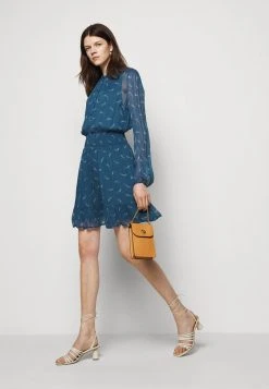 MICHAEL Michael Kors Damen SIG LOGO PRINT DRESS - Blusenkleid - River Blue -Michael Kors Verkäufe 6468c0ed469d4535a637ca4810a81689