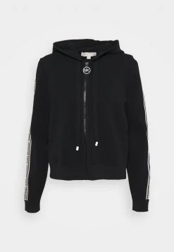 MICHAEL Michael Kors Damen LOGO ZIP HOODIE - Strickjacke - Black -Michael Kors Verkäufe 6501c4227ffc41d292ecd27b1e5a11b4