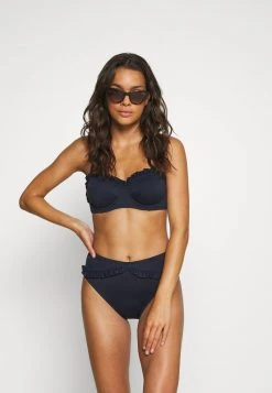 MICHAEL Michael Kors Damen ICONIC SOLIDS RUFFLED HIGH LEG BOTTOM - Bikini-Hose - New Navy 9 MICHAEL Michael Kors Damen ICONIC SOLIDS RUFFLED HIGH LEG BOTTOM - Bikini-Hose - New Navy -Michael Kors Verkäufe 65b02d98d1274aab835e9c6bde67441f