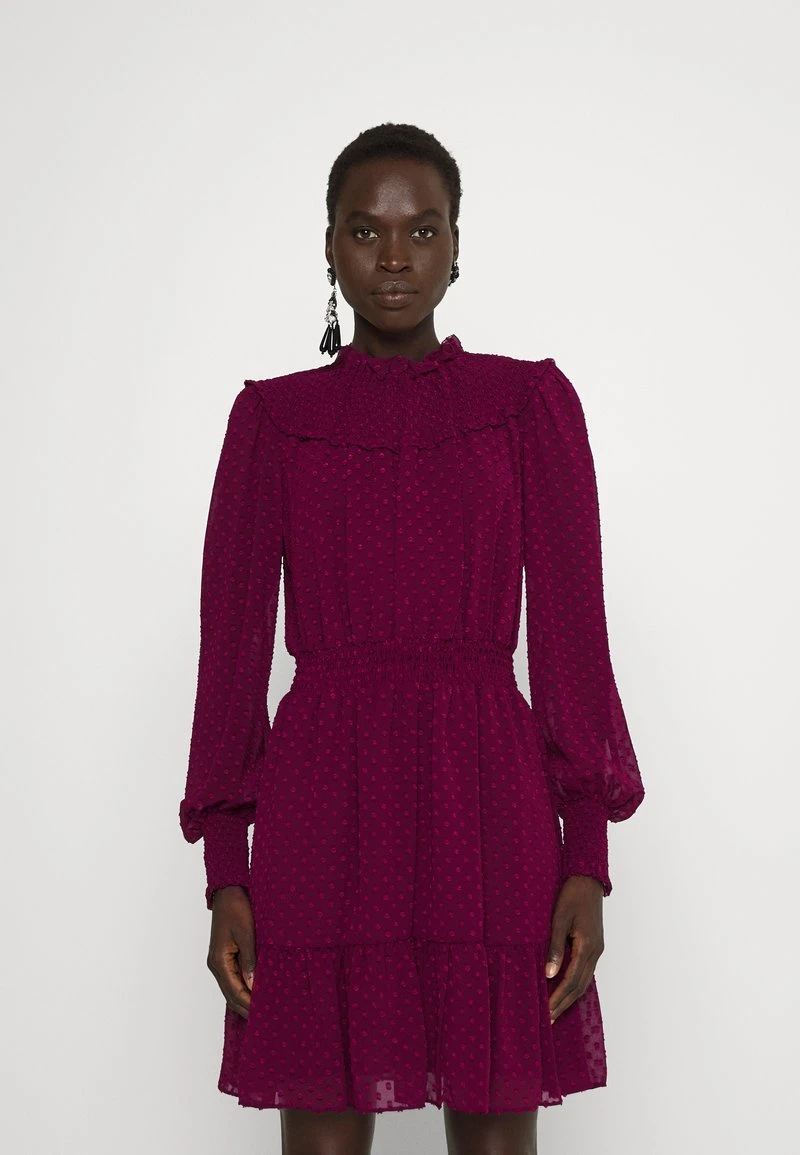 MICHAEL Michael Kors Damen CLIP SMOCKED DRESS - Freizeitkleid - Dark Ruby 3 MICHAEL Michael Kors Damen CLIP SMOCKED DRESS - Freizeitkleid - Dark Ruby