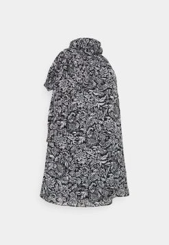 MICHAEL Michael Kors Damen BICOLOR HIPPIE - Bluse - Black/white -Michael Kors Verkäufe 69e7c840d6034c7ea5cf0195538f0135