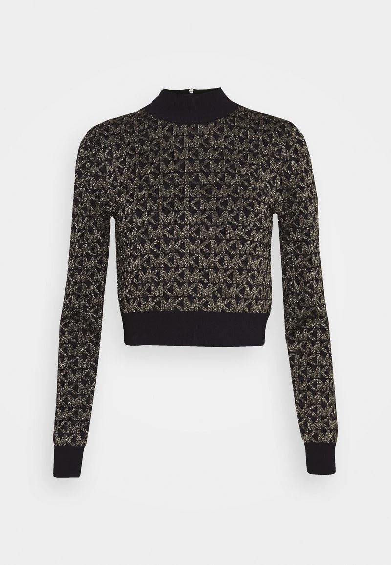 DOT CROP TOP - Strickpullover - black/gold MICHAEL Michael Kors Damen DOT CROP TOP - Strickpullover - Black/gold -Michael Kors Verkäufe 6a387ddd36ea41798b3fa2411f2443da