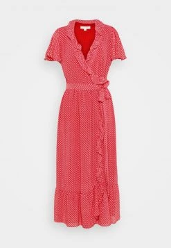 MICHAEL Michael Kors Damen PRINTED MIDI DRESS - Freizeitkleid - Crimson -Michael Kors Verkäufe 6cccf85e445f428d97ccabbb5150d502
