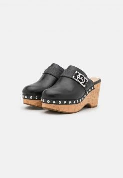 MICHAEL Michael Kors Damen APRIL - Pantolette Hoch - Black -Michael Kors Verkäufe 6d5af524c2a04caea713441aa8fb4825