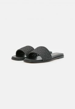 MICHAEL Michael Kors Damen SADLER SLIDE - Pantolette Flach - Black -Michael Kors Verkäufe 6e1edaa27798473a8d5796af54a7b745